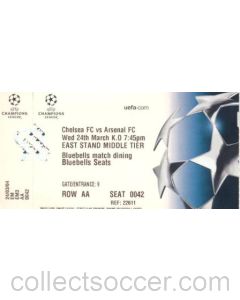 Chelsea v Arsenal ticket 24/03/2004