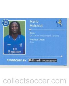 Chelsea Mario Melchiot card of 2000-2001