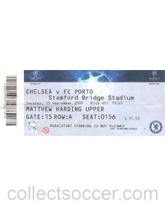 Chelsea v Porto ticket 15/09/2009