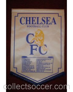 Chelsea Honours from 1955 to 1997 large Pennant, 40 x 28 cm