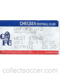 Chelsea v Oxford United ticket