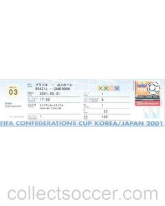 Confederation Cup Brazil V Cameroon Used Press Ticket