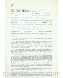 Contract For Hire of a Player between Birmingham City F.C. and Colin Charles Withers of 01/08/1963