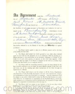 Contract For Hire of a Player between Birmingham City F.C. and Dennis James Singer of 19/09/1960
