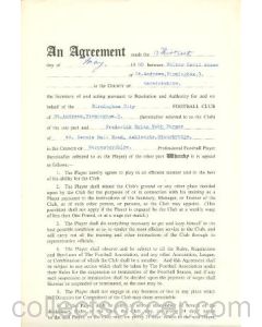 Contract For Hire of a Player between Birmingham City F.C. and Frederick Brian Webb Farmer of 13/05/1969