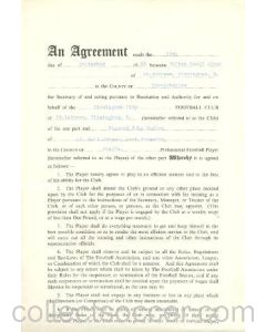 Contract between Birmingham City F.C. and Raymond John Barlow of 15/09/1960