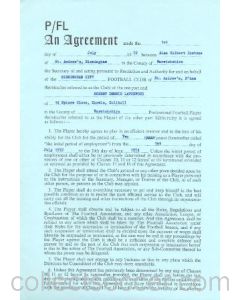 Contract For Hire of a Player between Birmingham City F.C. and Robert Dennis Latchford (Bob Latchford) of 01/07/1972