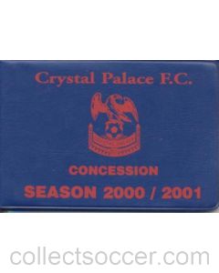 Crystal Palace season Ticket 2000-2001