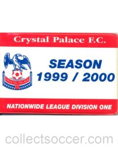 Crystal Palace season Ticket 1999-2000