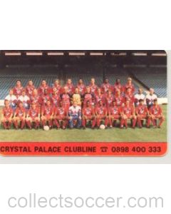 Crystal Palace Clubline card of season 1998-99