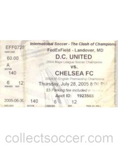 D.C. United (USA) v Chelsea ticket 28/07/2005 friendly match