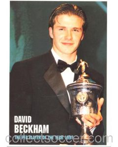 David Beckham - The Player of the Year 1997 - colour card