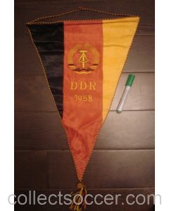 East Germany match exchange pennant of 1958