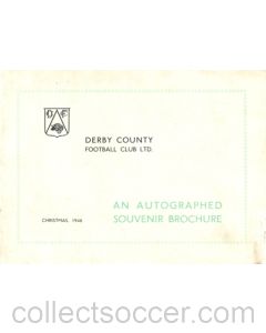 Derby County - an autographed souvenir brochure Christmas 1946 very rare