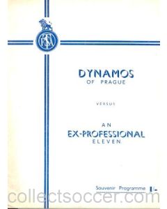 Dynamo Prague v Ex-Professional XI official programme