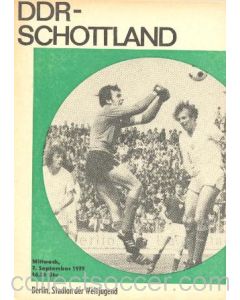 1977 Eastern Germany v Scotland official programme 07/09/1977