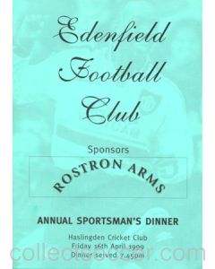 Edenfield FC Annual Sportsman's Dinner at Haslingden Cricket Club 16/04/1999