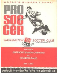 1967 Eintracht, Frankfurt, Germany v Cruzeiro, Beazil official programme 07/05/1967