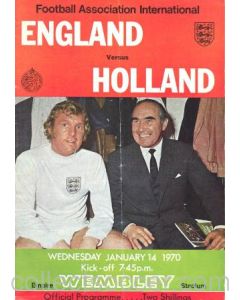 1970 England v Holland official programme 14/01/1970
