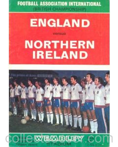 1976 England v Northern Ireland official programme May-June 1976