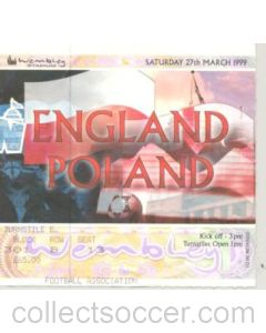 England v Poland ticket 27/03/1999