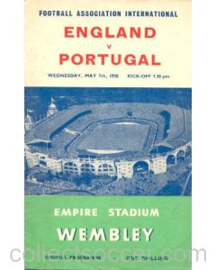 1958 England v Portugal official programme 07/05/1958
