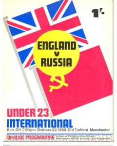1969 England v Russia official programme 22/10/1969 U23