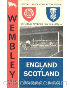 1965 England v Scotland official programme 10/04/1965 cover detached