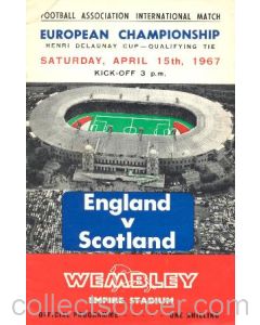 1967 England v Scotland official programme 15/04/1967