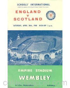 1960 England v Scotland official programme 30/04/1960