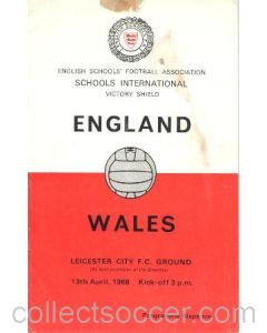 1968 England v Wales official programme 13/04/1968