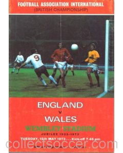 1973 England v Wales official programme 15/05/1973