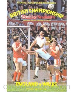 1981 England v Wales official programme 20/05/1981
