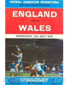 1975 England v Wales official programme 21/05/1975