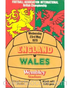 1979 England v Wales official programme 23/05/1979
