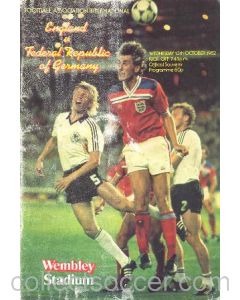 1982 England v West Germany official programme 13/10/1982