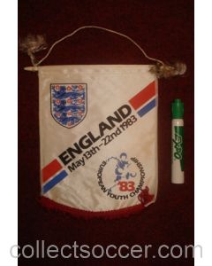 England - European Youth Championship 1983 - Pennant once property of the football referee Neil Midgley