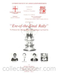 1992 Liverpool v Sunderland FA Challenge Cup Final 09/05/1992 Eve-of-the-Final-Rally programme