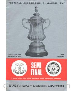 1968 F.A. Cup Semi-Final Everton v Leeds United official programme 27/04/1968