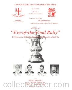 1993 Arsenal v Sheffield Wednesday FA Challenge Cup Final 15/05/1993 Eve-of-the-Final-Rally programme