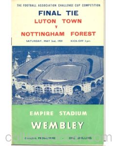 1959 FA Cup Final Programme Luton Town V Nottingham Forest