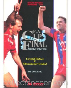 1990 FA Cup Final Replay Programme Crystal Palace v Manchester United
