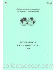 1978 World Cup Regulations