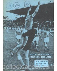 1966 Finland v England official programme 26/06/1966