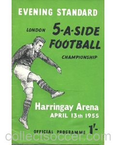 1955 Five-a-Side official programme 13/04/1955