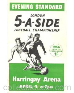 1956 Five-a-Side official programme 04/04/1956