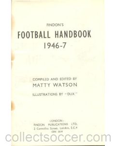 Findon's Football Handbook 1946-1947