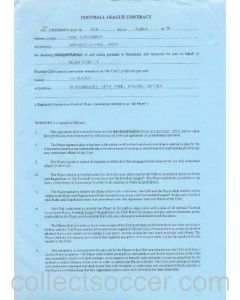 Football League Player Contract between Lee Hunter and Wigan Athletic of 30/08/1990