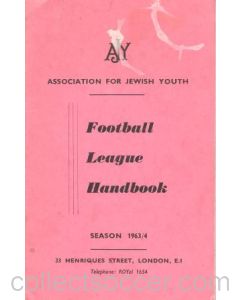 Association For Jewish Youth Football League Handbook 1963-1964