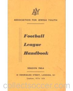 Association For Jewish Youth Football League Handbook 1965-1966
